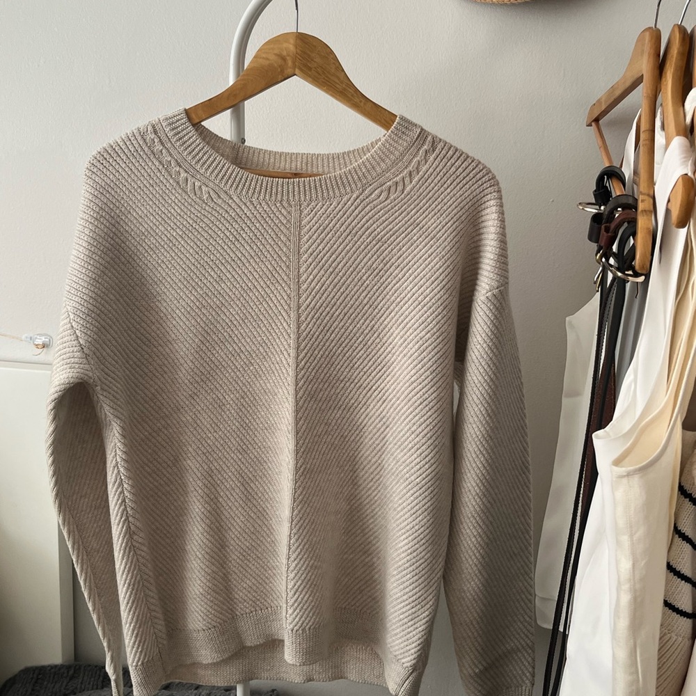 Wilfred Free Beige Knit Sweater